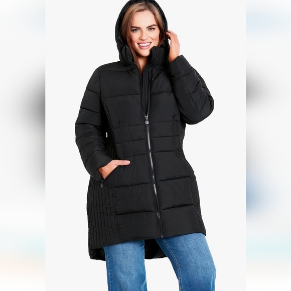 Evans Long Black Parka Plus Size 18 - Picture 1 of 11
